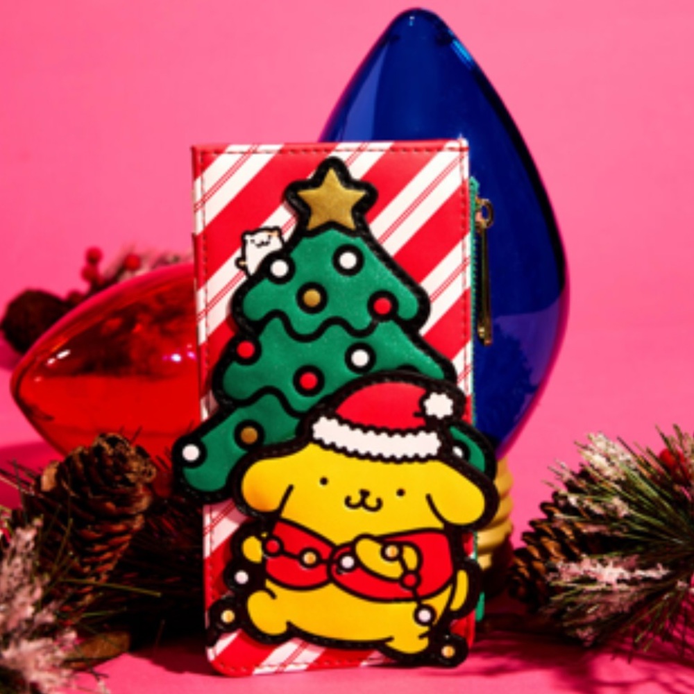 NWT Loungefly Sanrio holiday Pompompurin cardholder